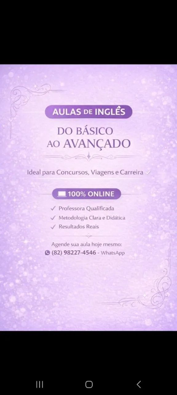 AULAS DE INGLÊS E REFORÇO ESCOLAR