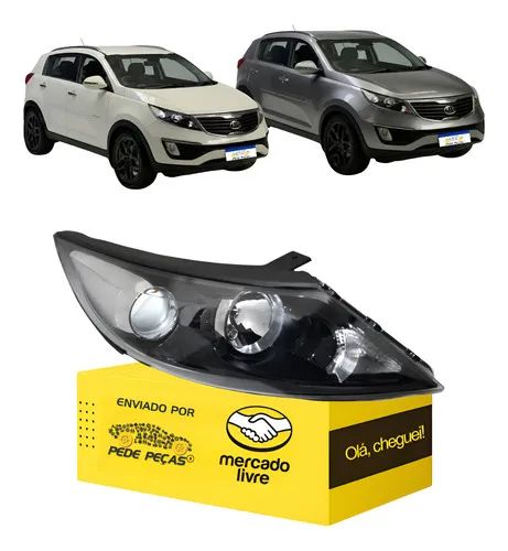 Farol Sportage 2011 2012 2013 2014 2015 S/led Novo Direito Direito/passageiro