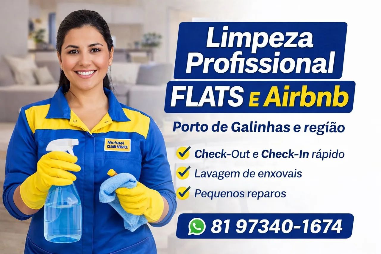 Limpeza de flats em porto de galinhas 