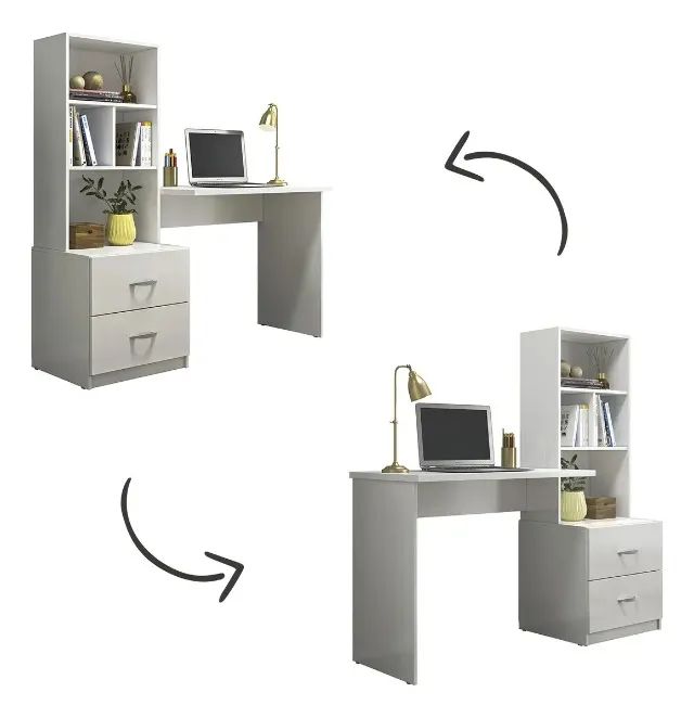 Escrivaninha Home Office com Estante Cristal - Foto 3