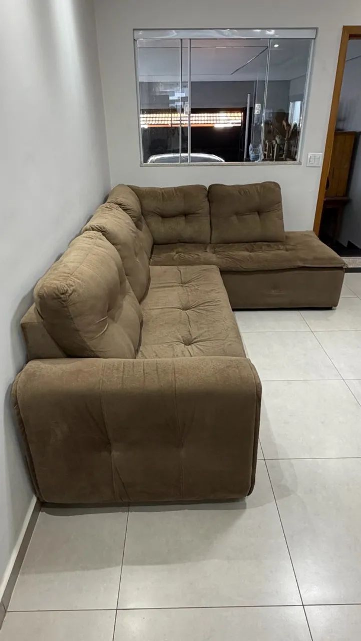 Sofá marrom 2m X 2,80m - Foto 2