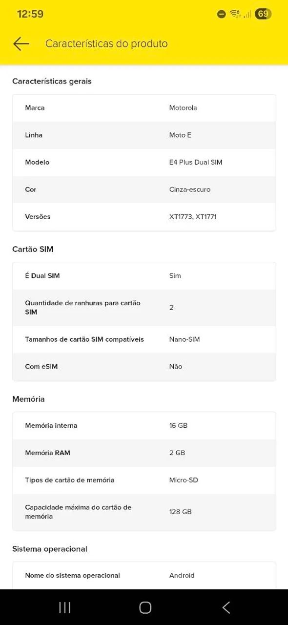 Motorola E4 Plus Dual sim