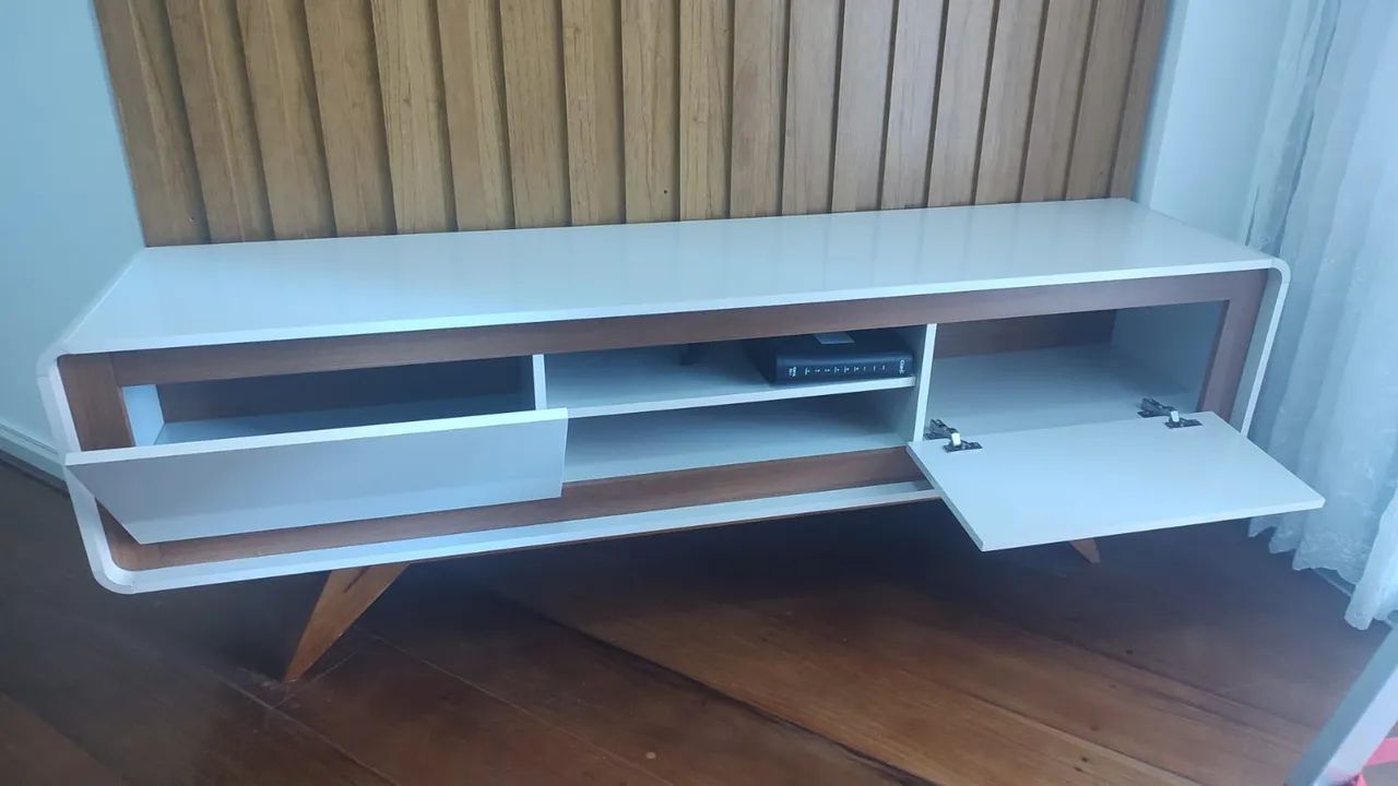 Rack de Madeira com Painel de Madeira - Foto 2