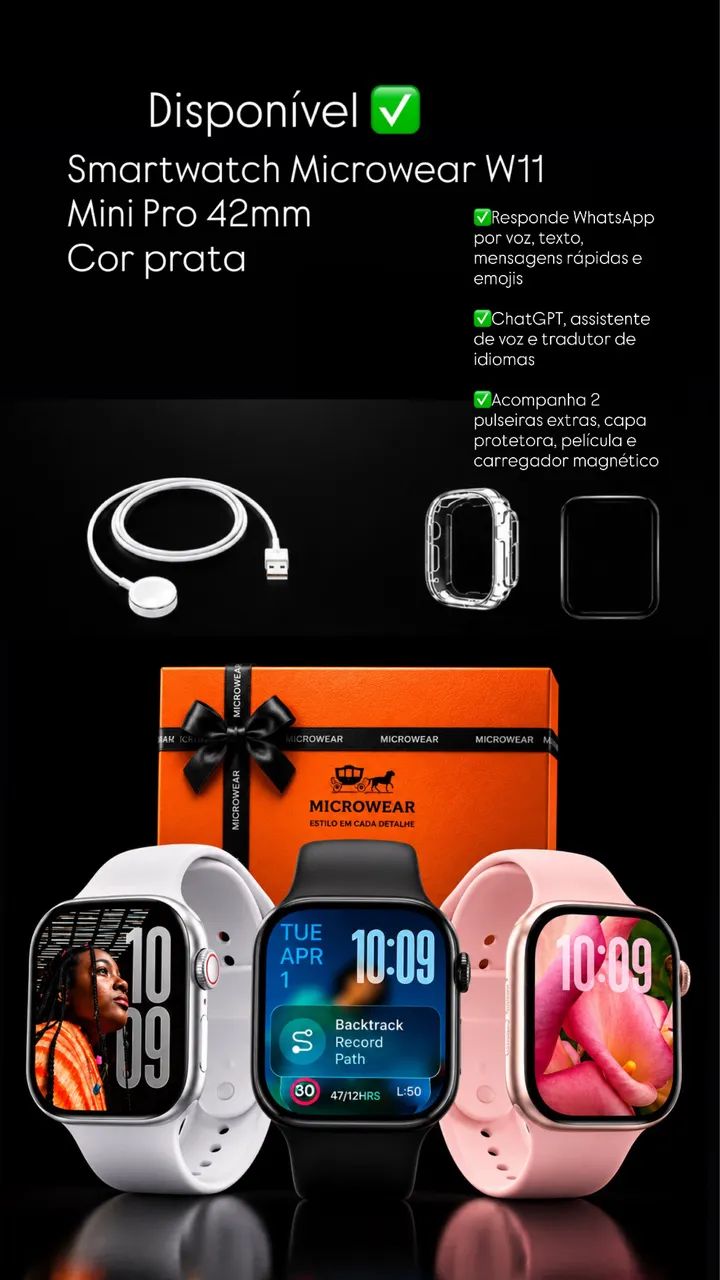 Smartwatch Microwear W11 Mini Pro 42mm - Foto 2