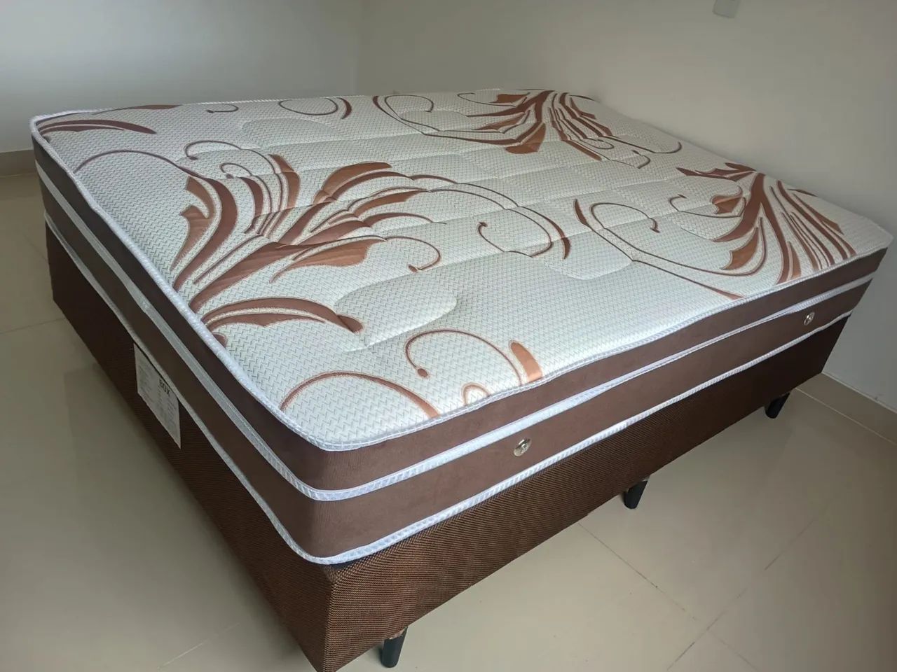 Cama Box Casal + Colchão Molas Ensacadas | Nova