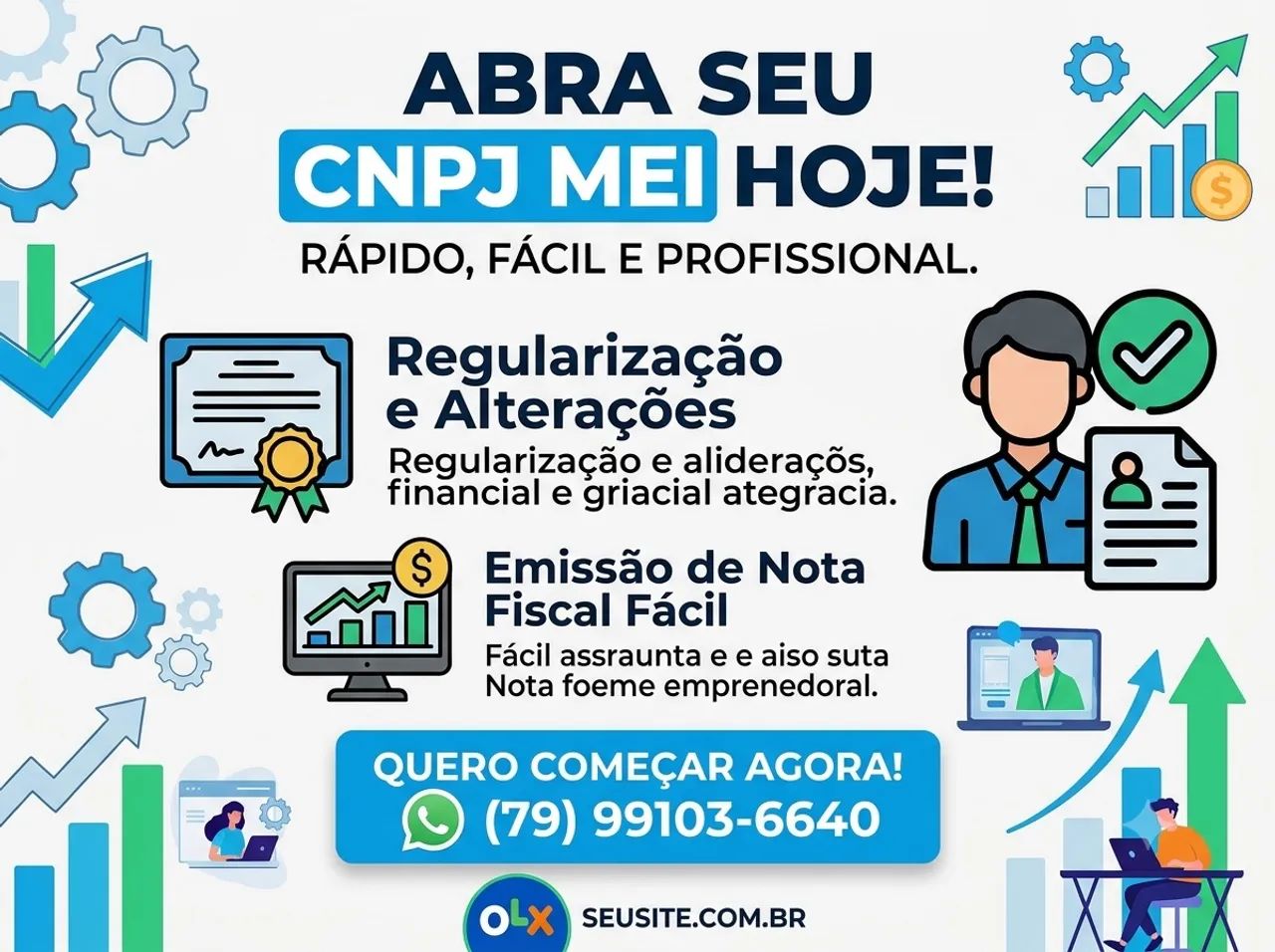 CNPJ MEI: Abertura, Regularização e Dívidas - Preço Promocional!