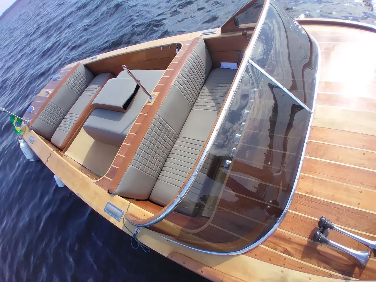 Lancha clássica de madeira Maxboat - Foto 5