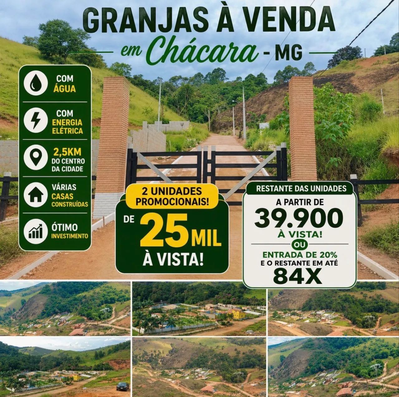 Granjas em Chácara-MG