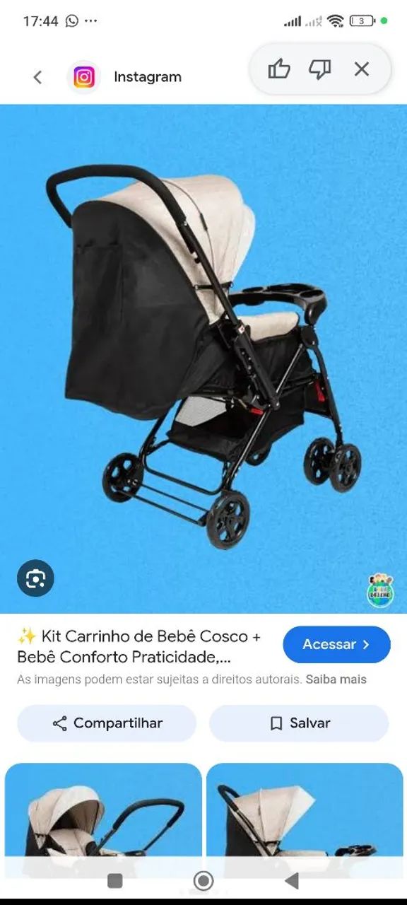 Carrinho com bebê conforto  - Foto 3
