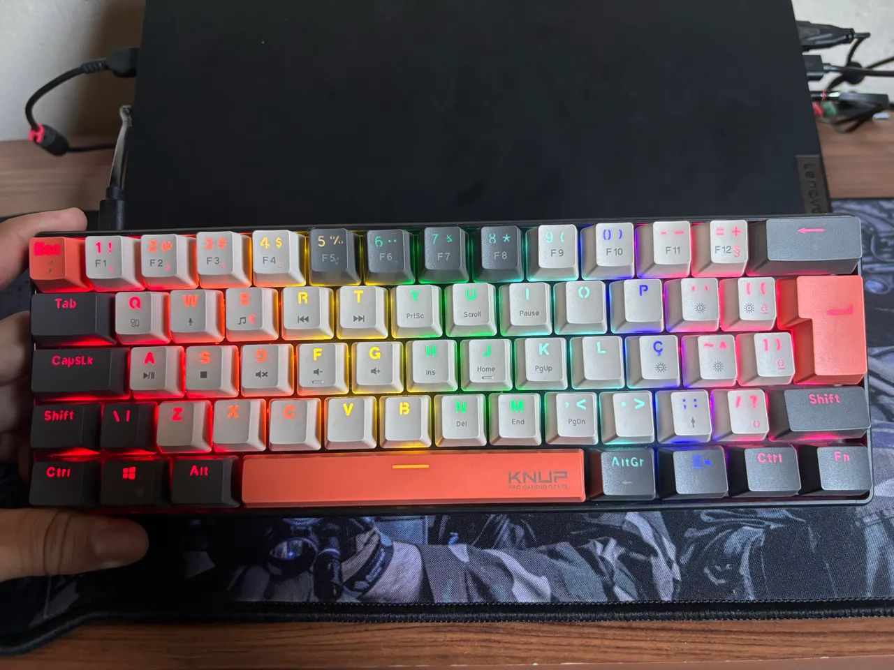 Teclado mecânico KNUPP + Mousepad CLANM - Foto 2