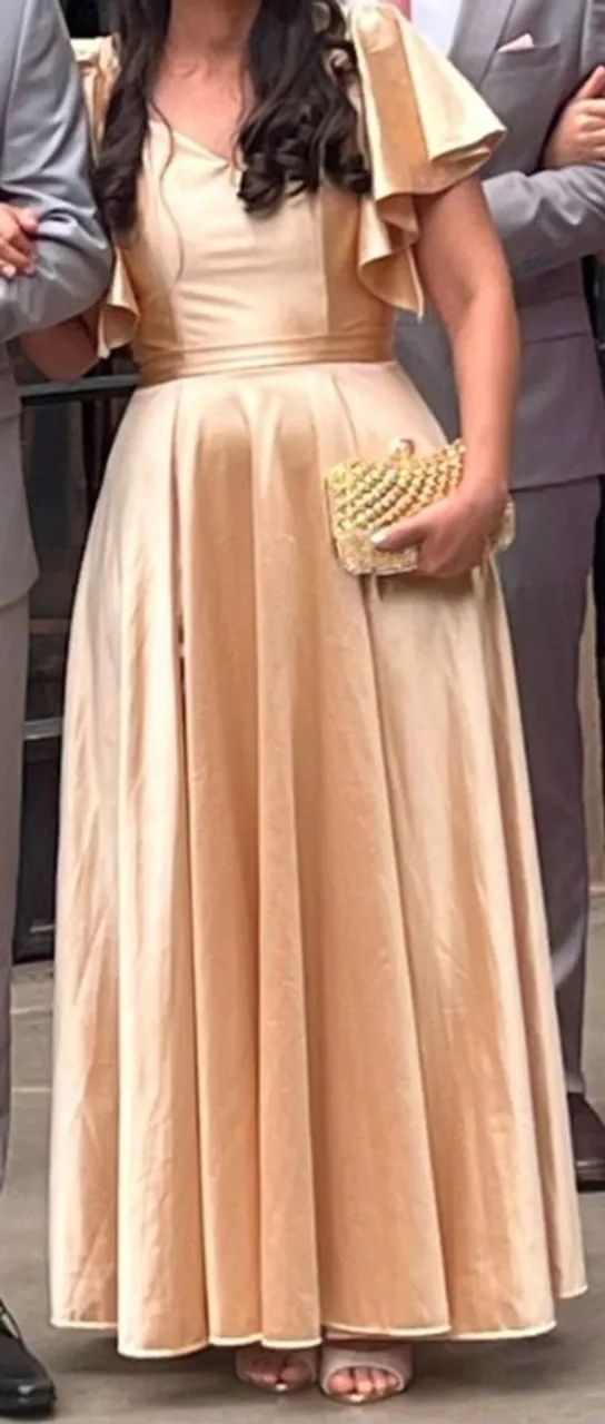 Vestido madrinha dourado - Foto 4