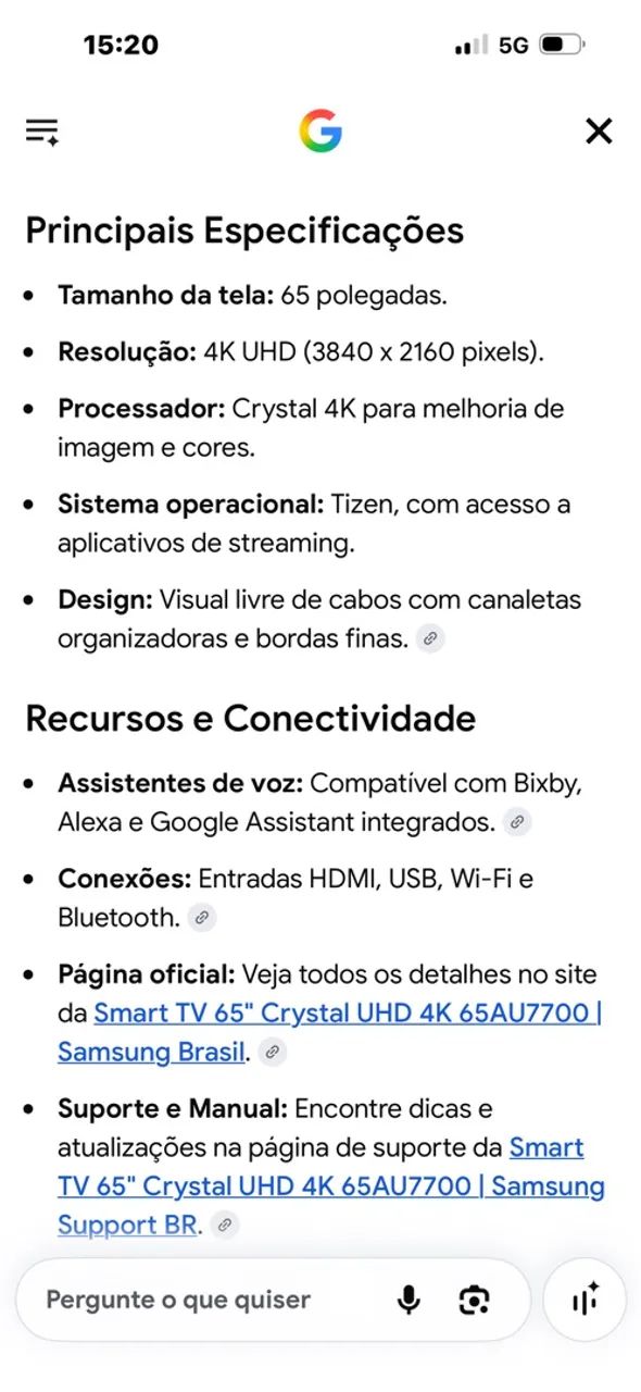 Tv Samsung 65 polegadas 4k  - Foto 5