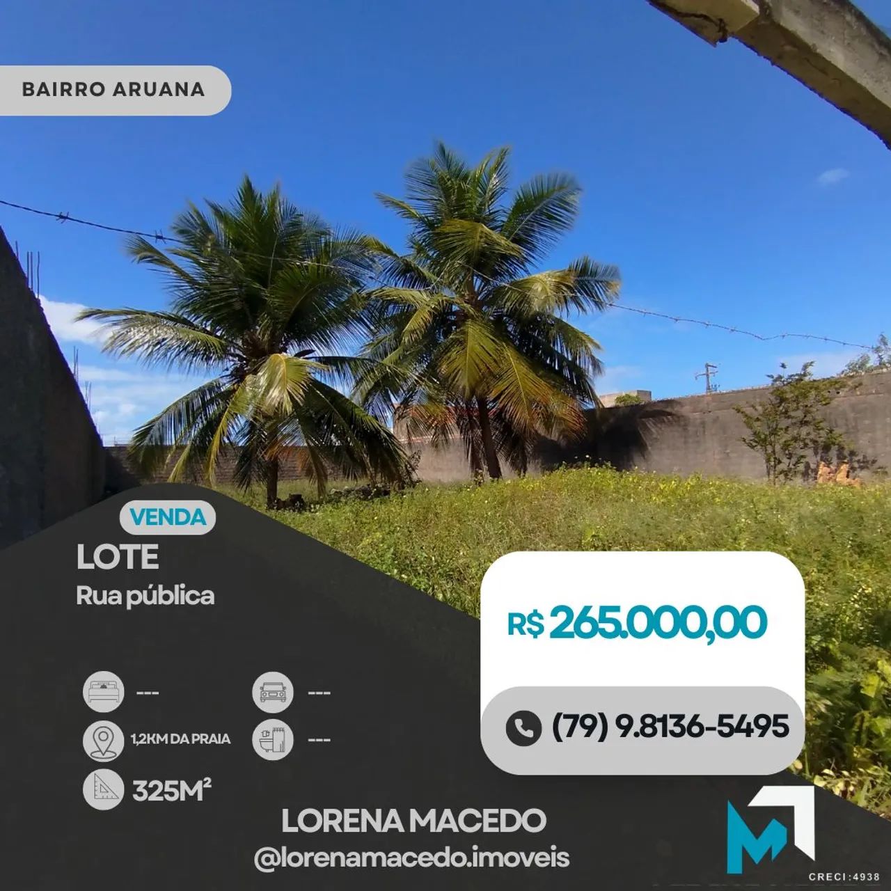 LOTES À VENDA - ARACAJU-SE E BARRA DOS COQUEIROS-SE 