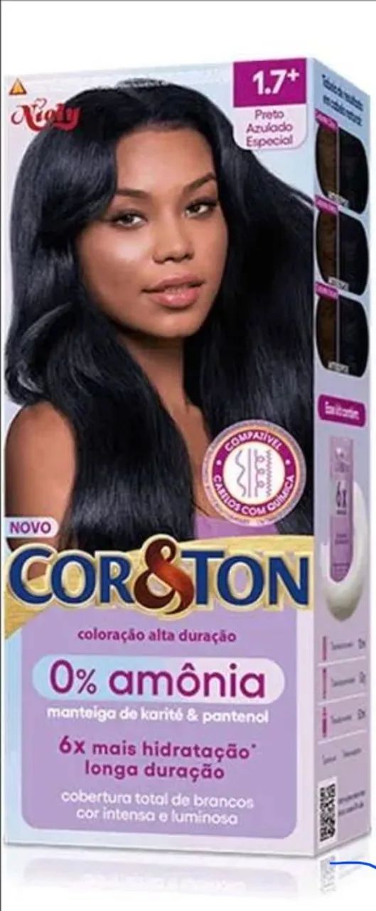 Tinta cor&ton (preto azulado)