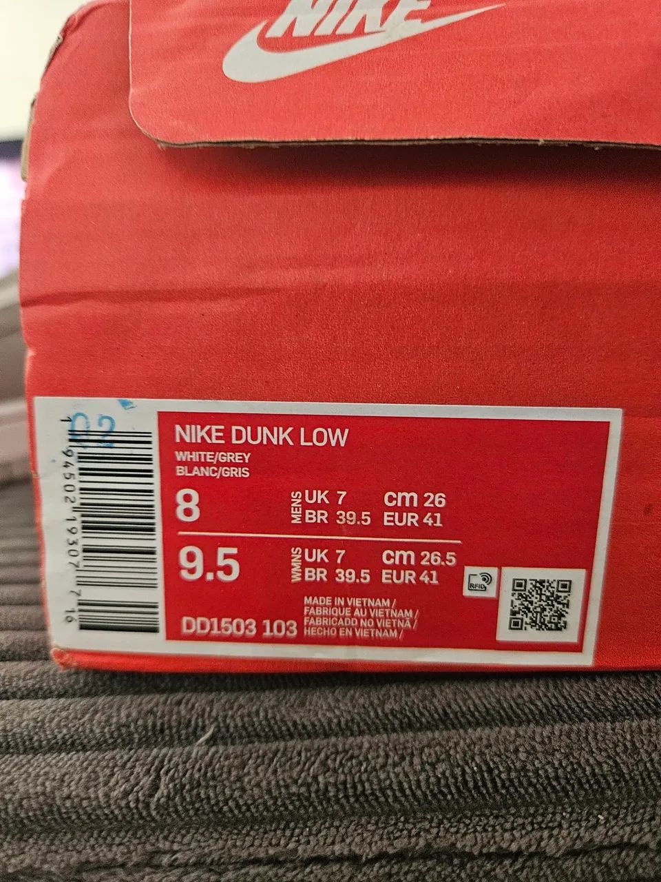 Nike Dunk Low White/Grey 39.5 - Foto 5