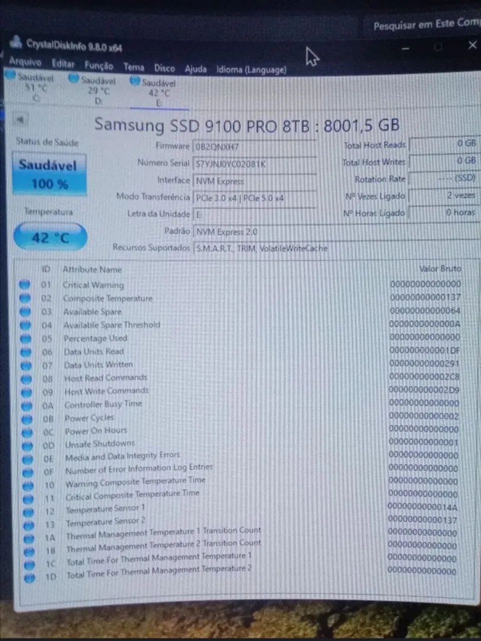 SSD nvme 8tb Samsung 9100 pro PS5 PC e notebook - Foto 5