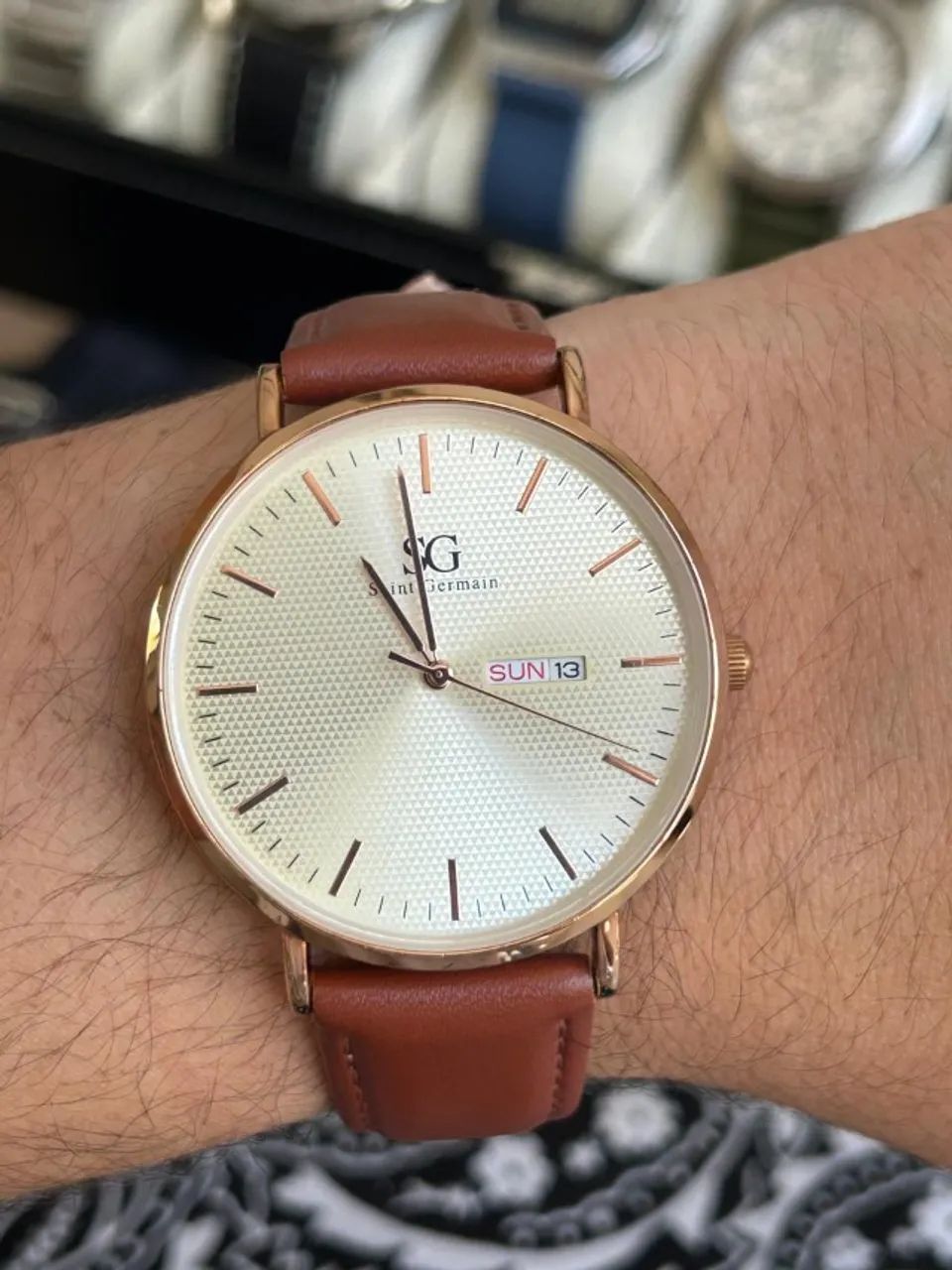 Relógio Saint Germain Bronx Calendar Rose Gold (BCLFR41