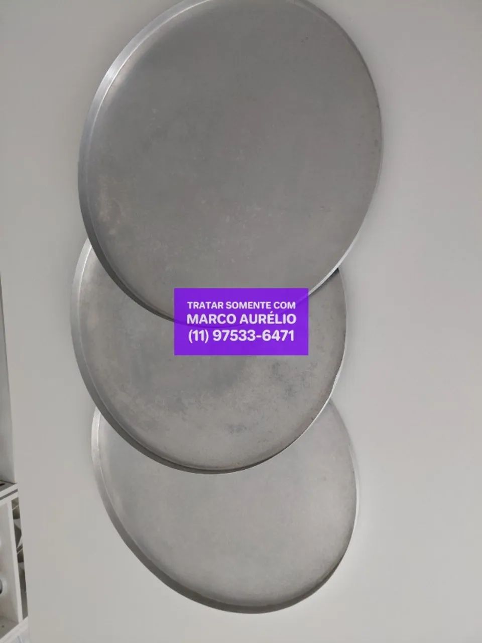 3x Formas para Pizza em Alumínio 40CM - R$ 50 o Kit - Foto 4