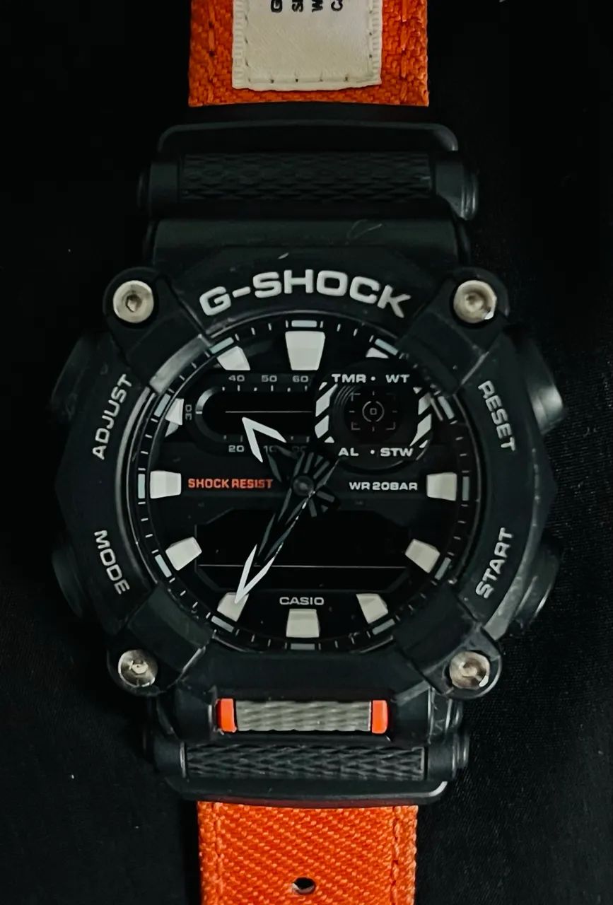 Relógio Casio G-Shock Preto Pulseira Laranja