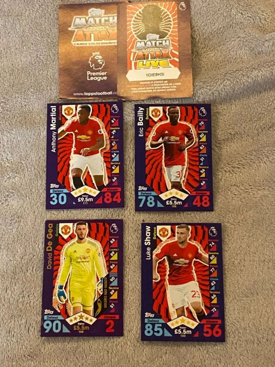 cards colecionáveis topps premier league 16/17 - Hobbies e