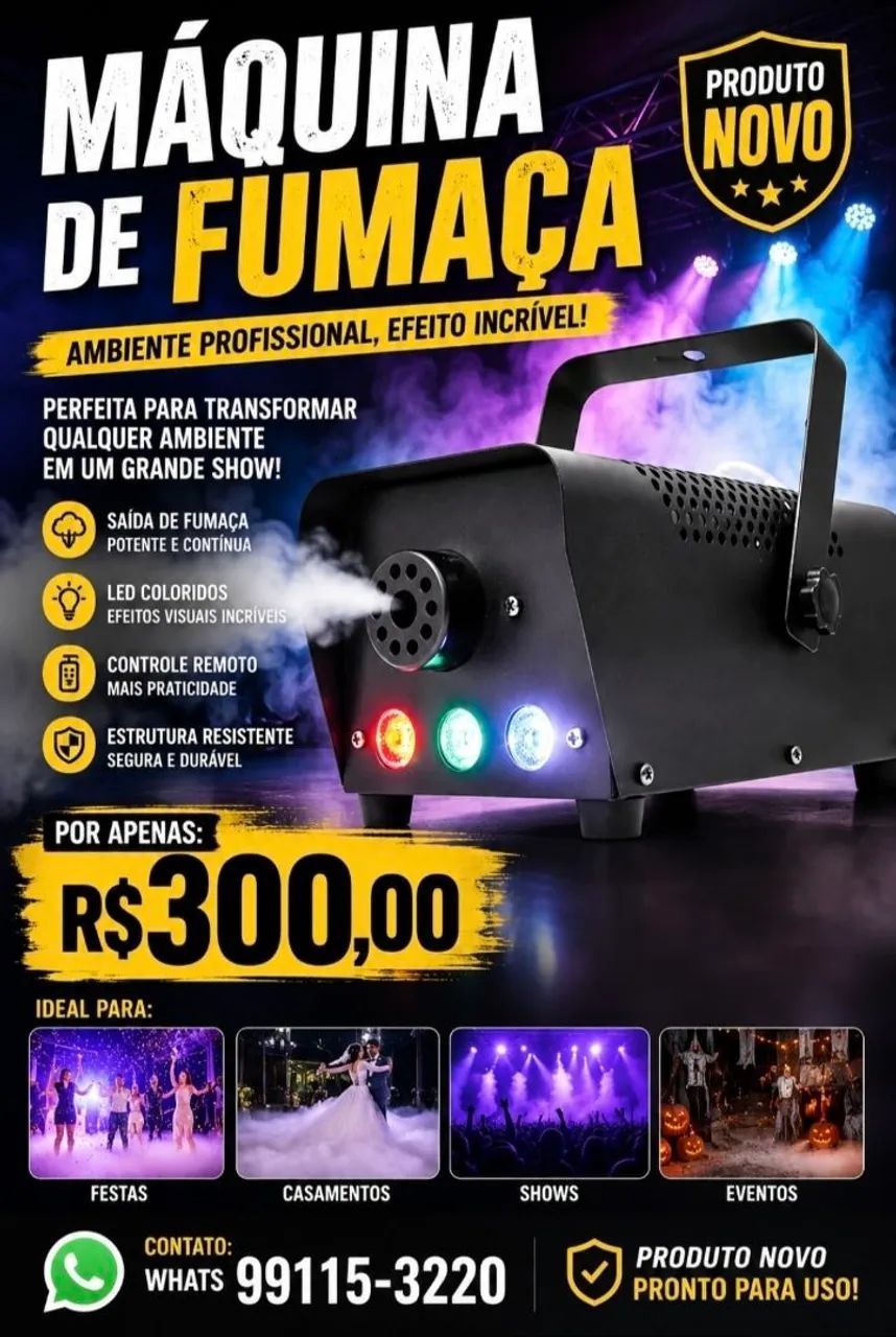 Vende-se máquina de fumaça 