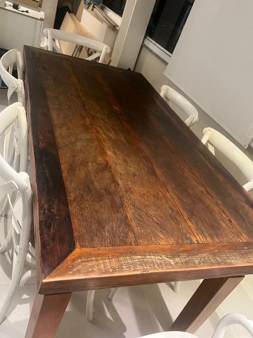 Mesa de Jantar em Madeira Maciça + 6 Cadeiras (podem ser vendidos separadamente) - Foto 3