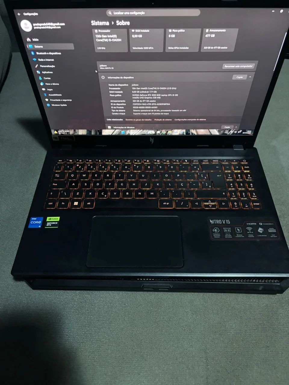 Notebook Gamer Acer Nitro V15 - Foto 2