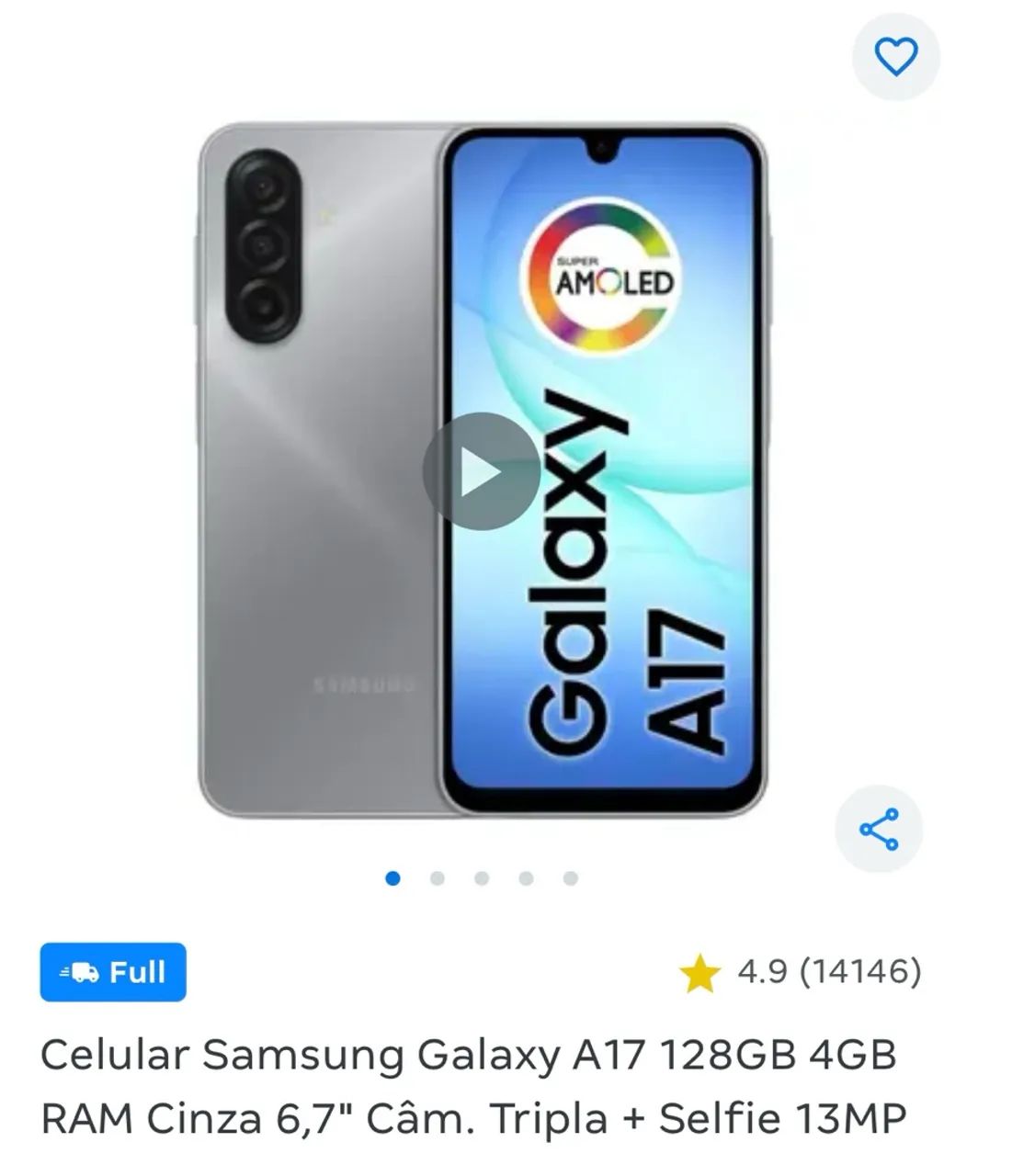 Samsung a17 lacrado 