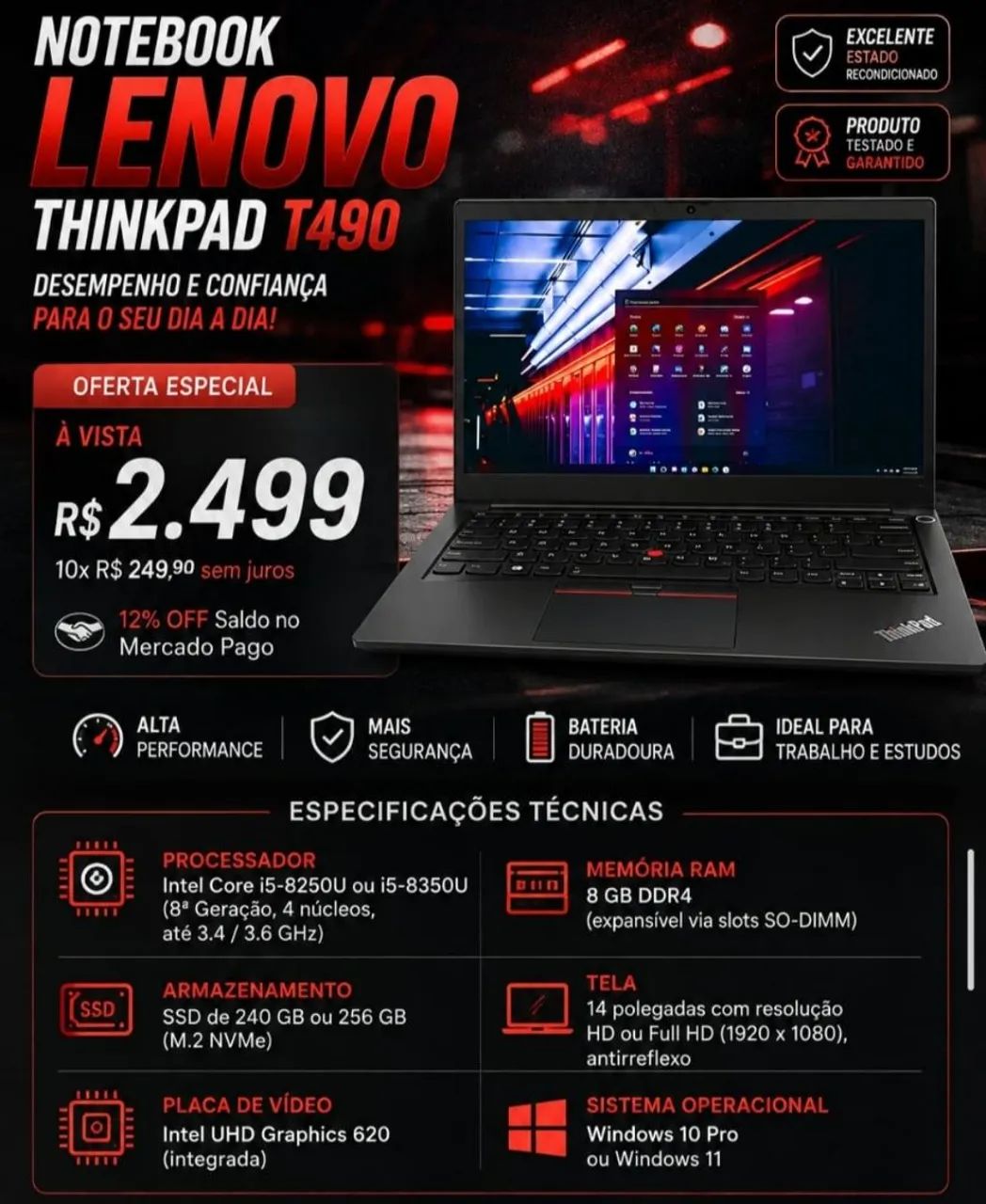 Notebook Lenovo THINKPAD  - Foto 5