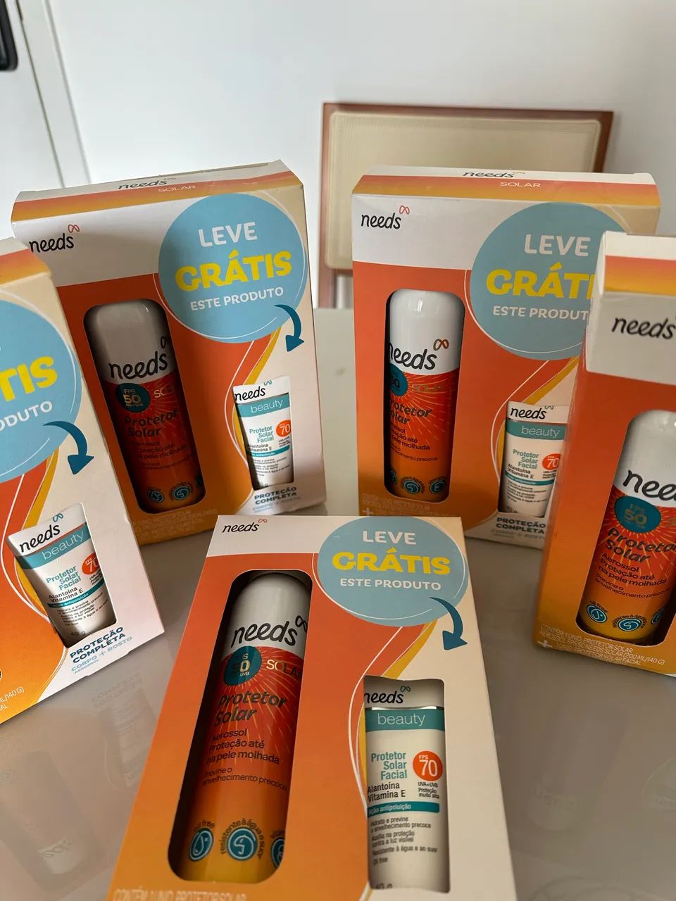 Kit protetor solar Needs Fps70 facial+ Fps50 corporal aerososol  - Foto 2