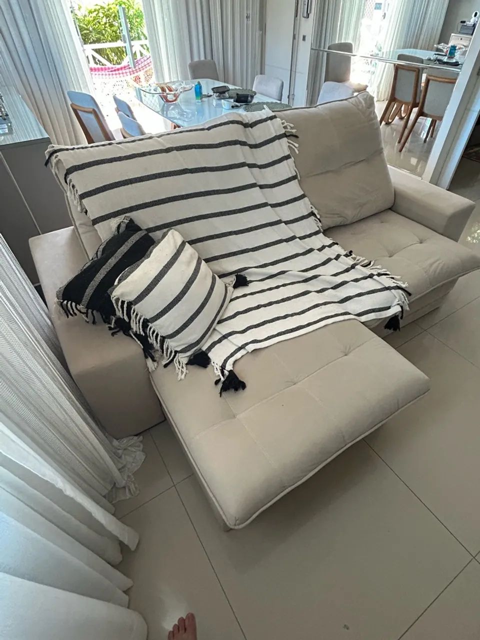 Sofá Jacaúna retrátil molas ensacadas - Foto 3