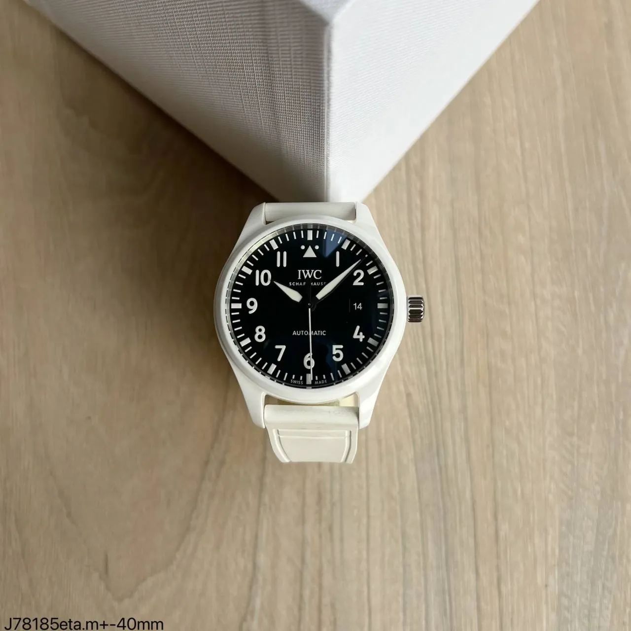Relógio Iwc pilot mark cerâmica branco 