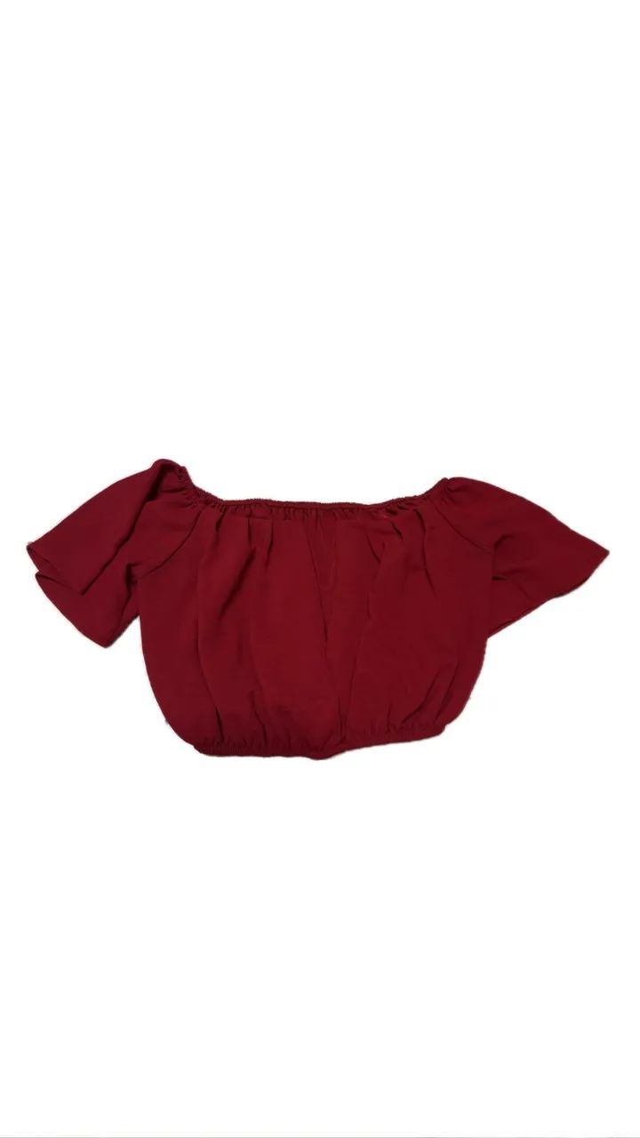 Cropped vermelho ciganinha