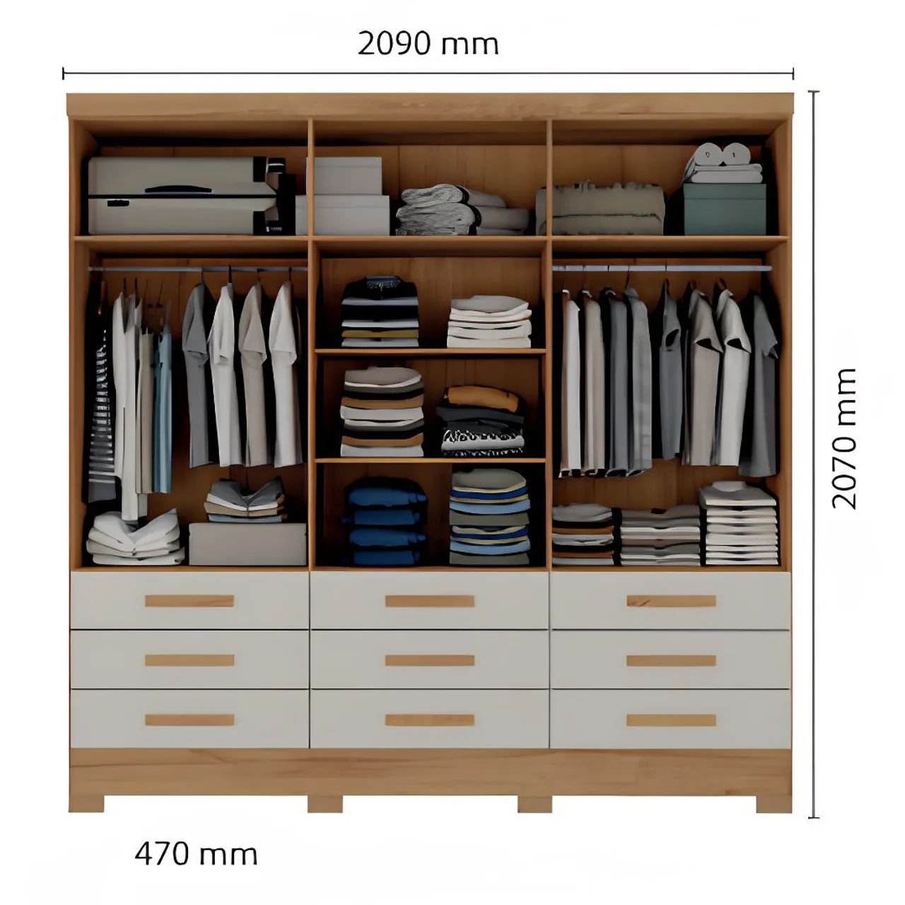 Guarda roupa com 9 gavetas  - Foto 3
