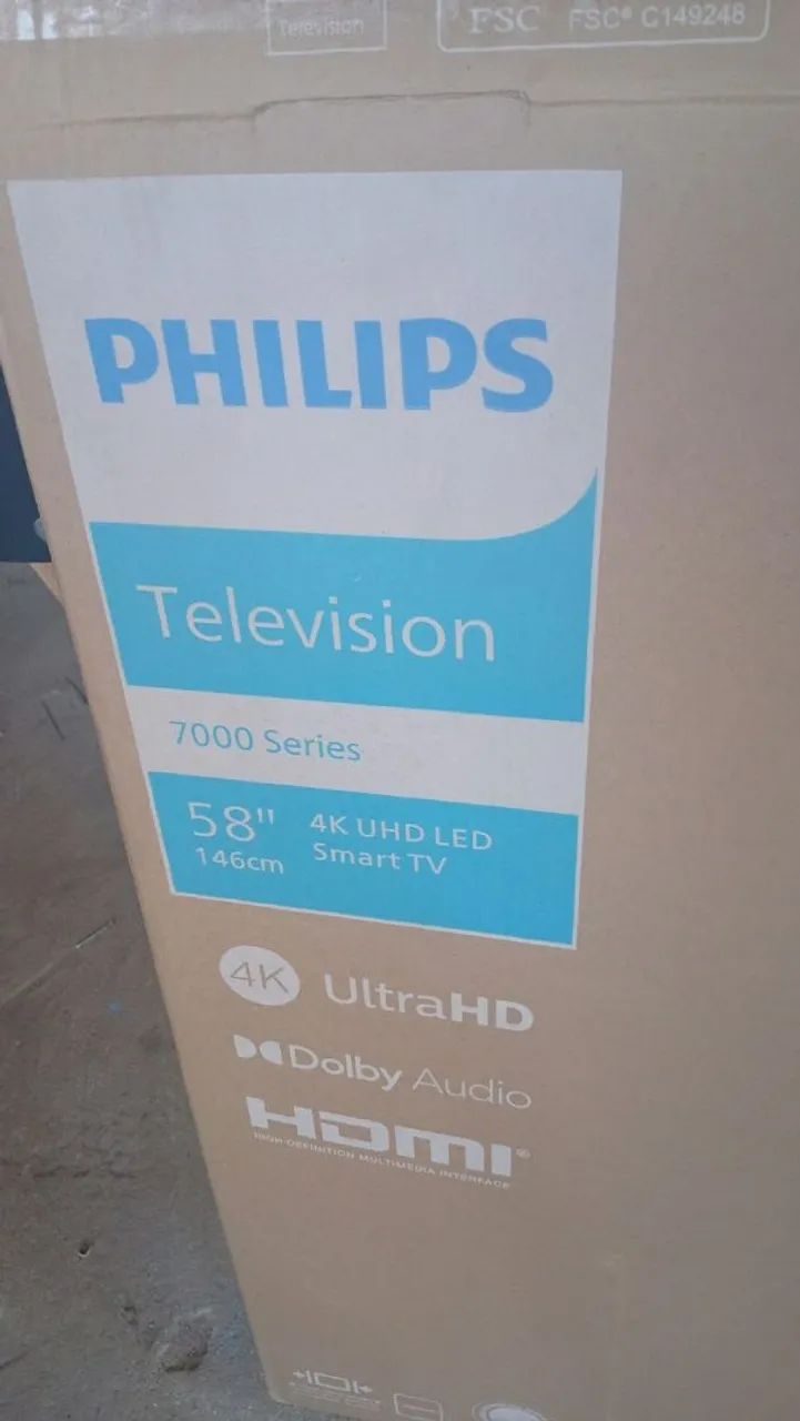 Tv Philips 58' nova com nota