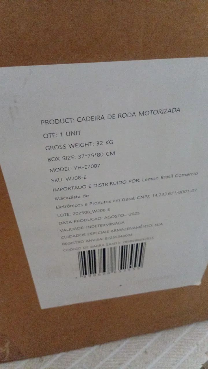 Cadeira de roda elétrica nova 