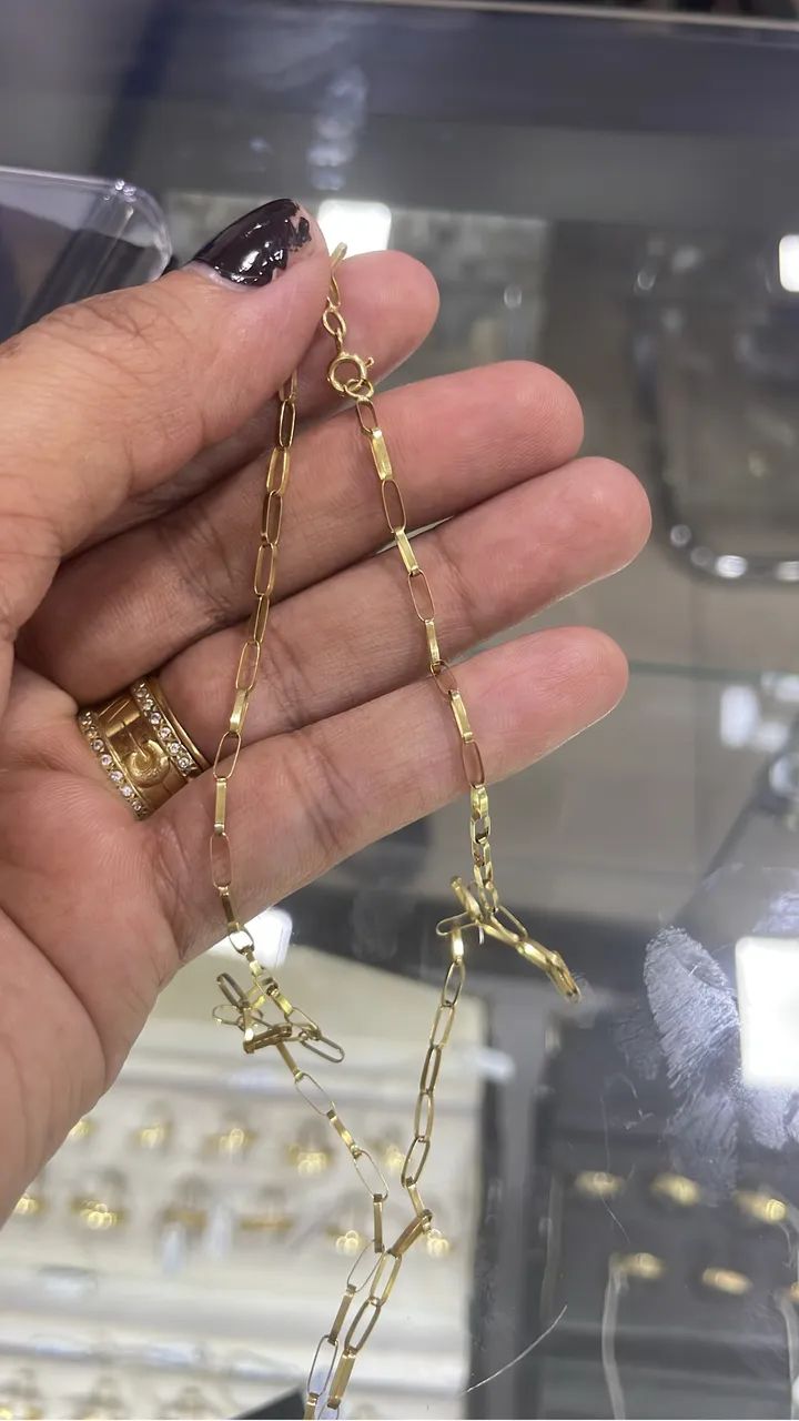 Cordão ouro 18 com pingente  - Foto 3