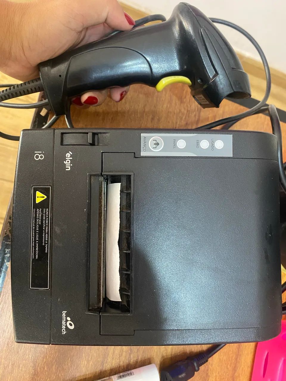 Impressora Elgin + leitor cod de barras 