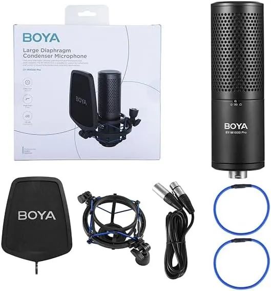 MICROFONE CONDENSADOR BOYA BY-M1000 PRO XLR - Foto 3
