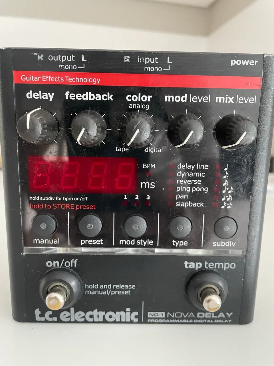 Pedal nova delay nd1 tc eltronics - Instrumentos musicais