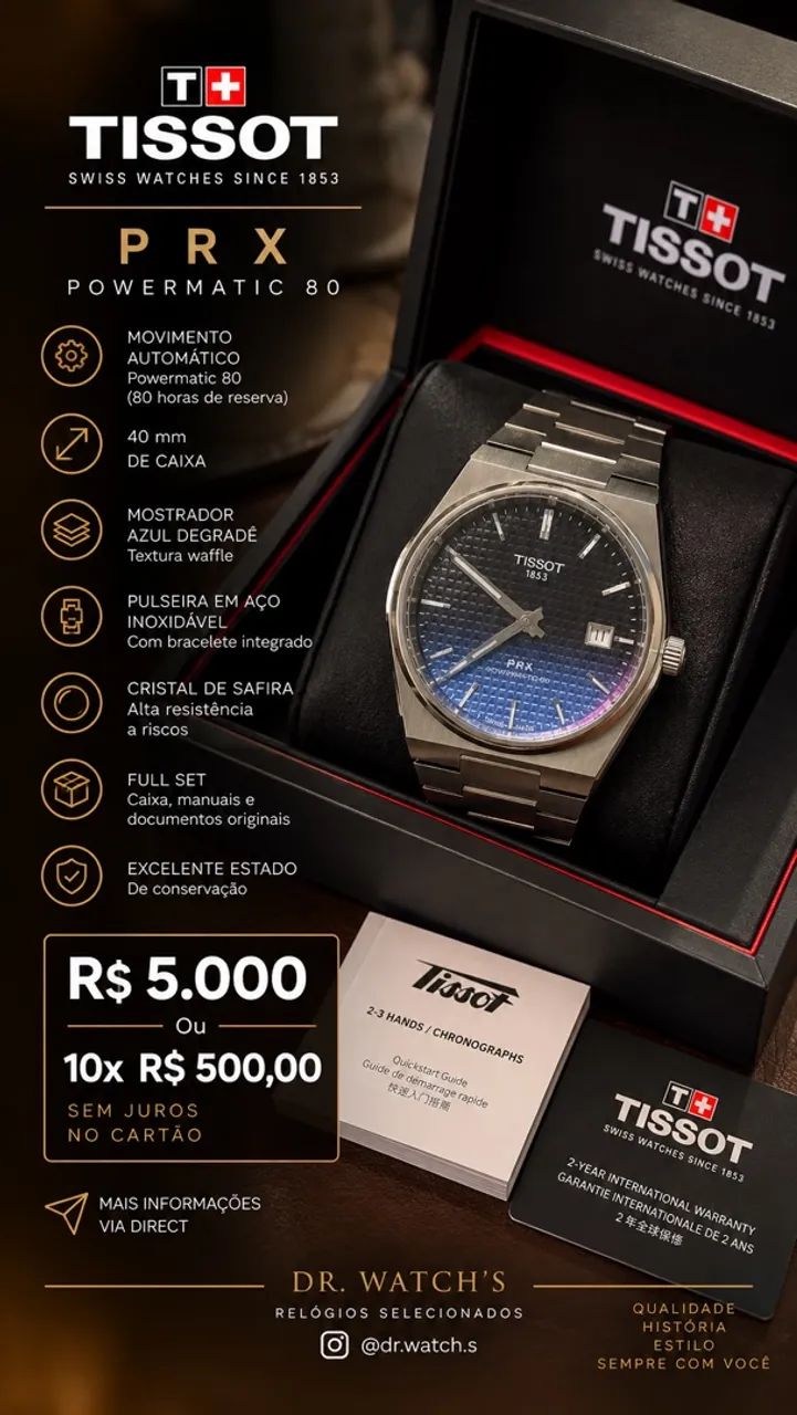 Tissot PRX Powermatic 80 Full set 