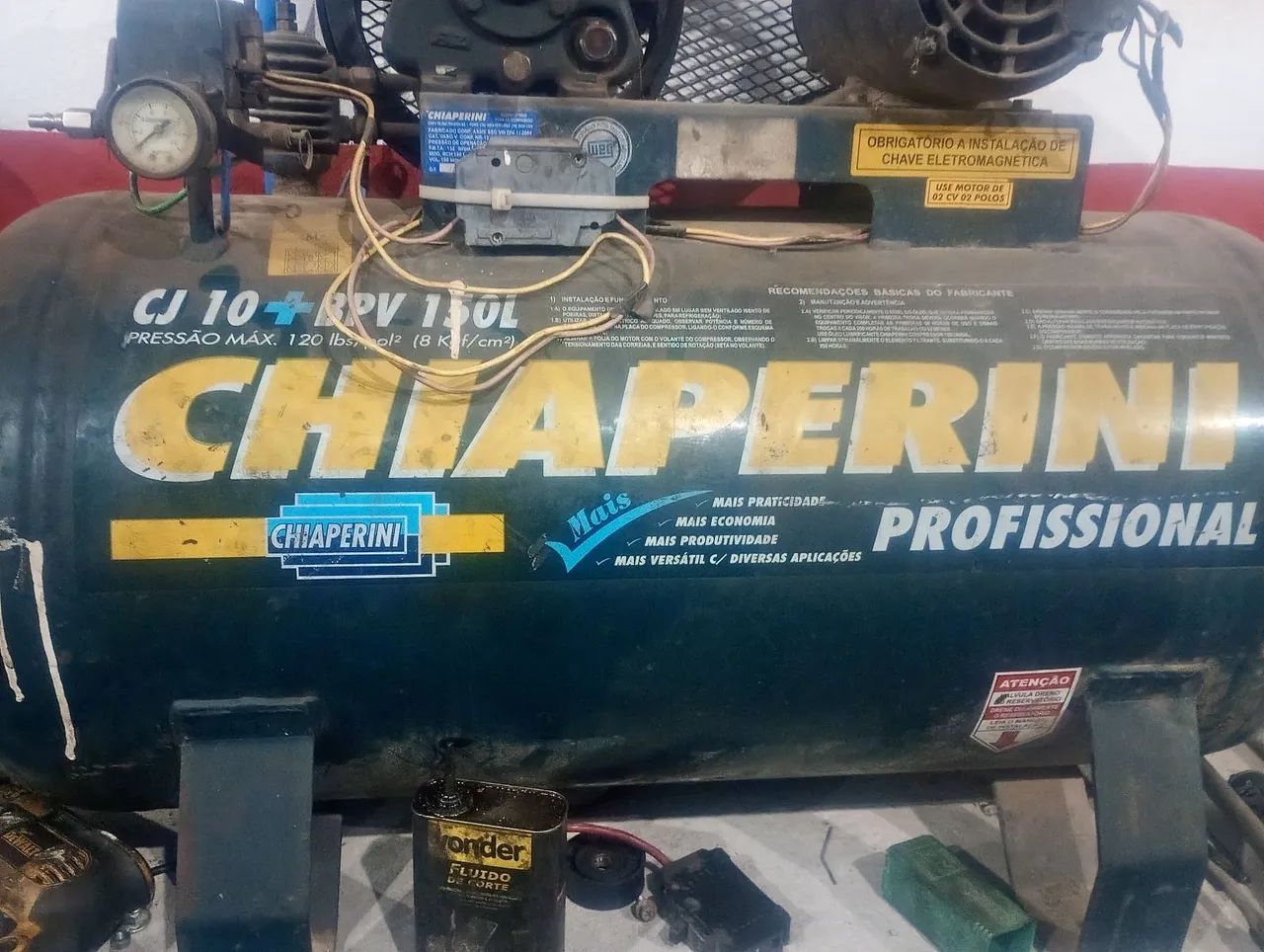 Compressor ar comprimido chaperini 100 litros