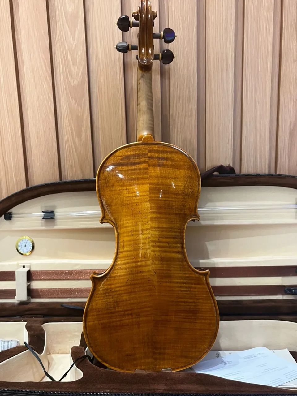 Violino 4/4 Vinicius Fachinetti 2023 Artesanal Etiqueta Manuscrita - Foto 4