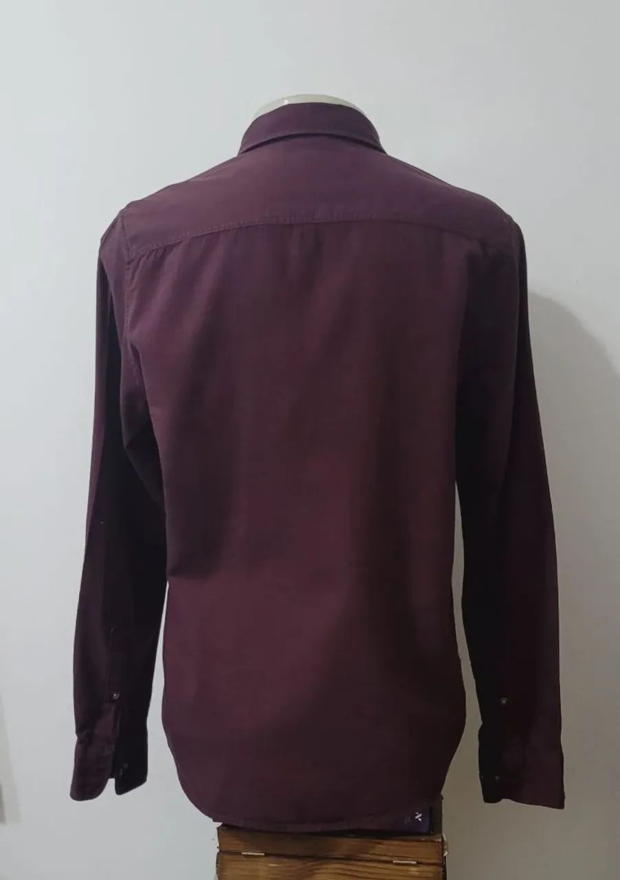 Camisa Vinho Clock House Tam P - Foto 2