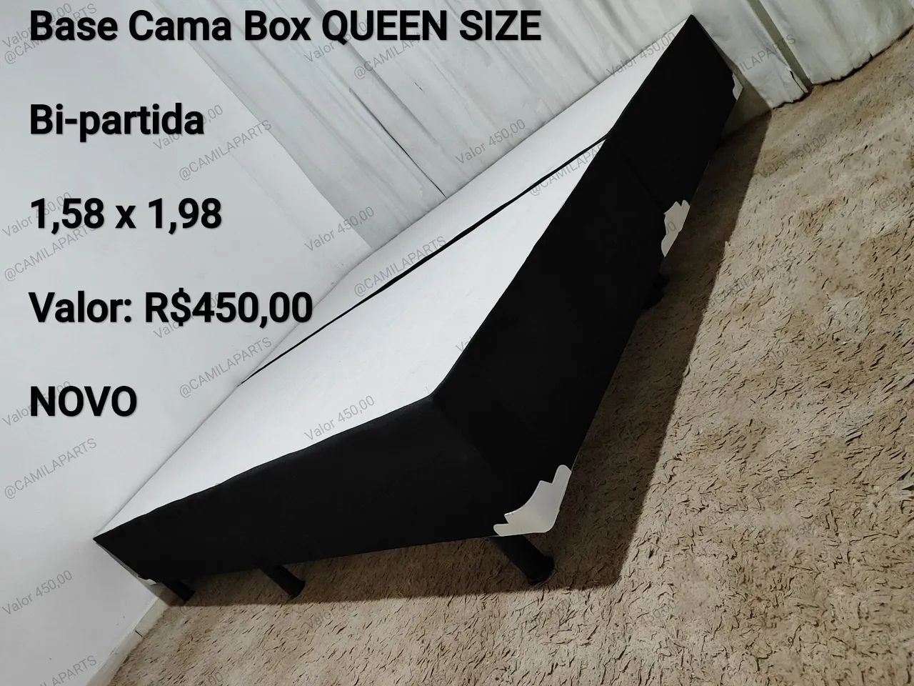 Base Cama Box QUEEN SIZE NOVO Bi-partida ENTREGO  - Foto 4
