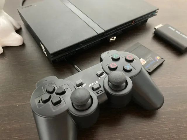 PS2 com MemoryCard, controle novo e conversor HDMI - Foto 4