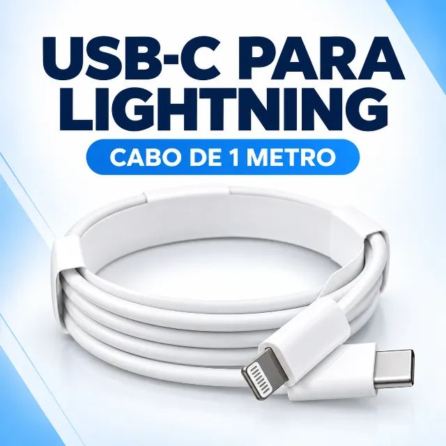 Cabo De Carregador Tipo-c E Lightning - Foto 5