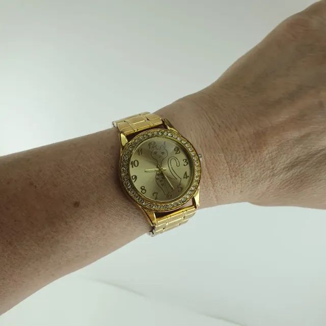 Relógio Gold Cat Mod 0417 Vintage   - Foto 4