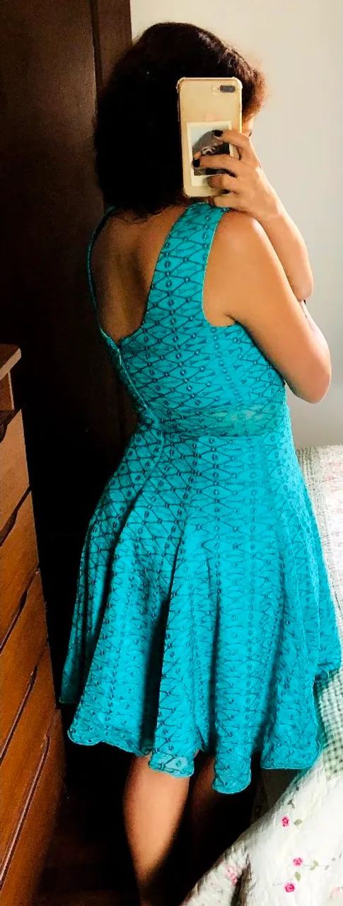 Vestido de festa verde tiffany - Foto 2