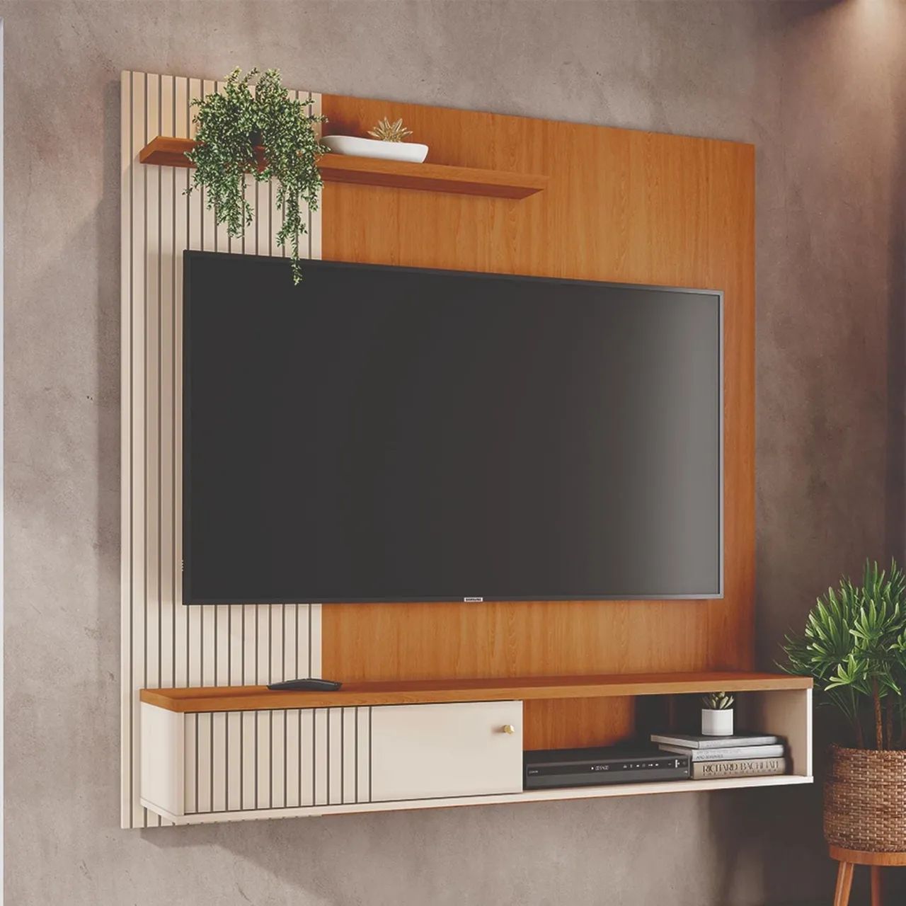 Painel com ripado para tv até 65 polegadas  - Foto 2
